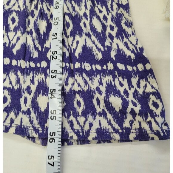 Loveappella Dress Womens L Blue Rayon Geometric Print Maxi Dress Style W6226-G45 - Picture 7 of 11